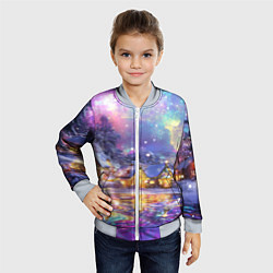 Бомбер детский Настроение рождества, цвет: 3D-серый — фото 2