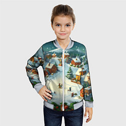 Бомбер детский Каникулы нового года, цвет: 3D-серый — фото 2