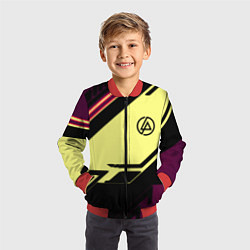 Бомбер детский Linkin park geometry steel, цвет: 3D-красный — фото 2