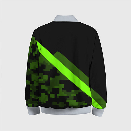 Детский бомбер Portal camo steel geometry / 3D-Серый – фото 2