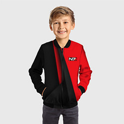 Бомбер детский N7 - красная униформа, цвет: 3D-черный — фото 2