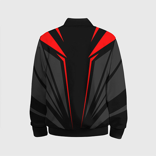 Детский бомбер Sport uniform - red / 3D-Черный – фото 2