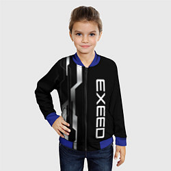 Бомбер детский Exeed - металлические полосы, цвет: 3D-синий — фото 2