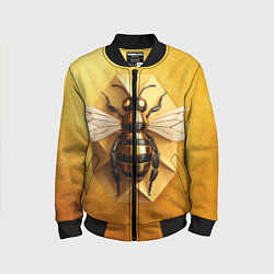 Бомбер детский Пчела на золоте, цвет: 3D-черный