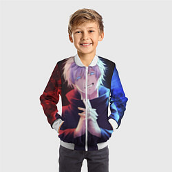 Бомбер детский Аниме - магическая битва, цвет: 3D-белый — фото 2