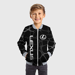 Бомбер детский Lexus - монохромный, цвет: 3D-серый — фото 2