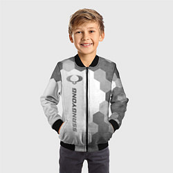 Бомбер детский SsangYong - white gradient по-вертикали, цвет: 3D-черный — фото 2