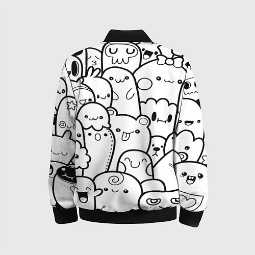 Детский бомбер Doodle monsters / 3D-Черный – фото 2