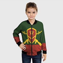 Бомбер детский Мотострелковые войска: герб со щитом, цвет: 3D-черный — фото 2