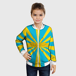 Бомбер детский Воздушно-космические силы, цвет: 3D-белый — фото 2