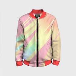 Бомбер детский Нежный розовый абстрактный, цвет: 3D-красный