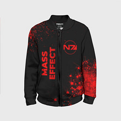 Бомбер детский Mass Effect - red gradient вертикально, цвет: 3D-черный