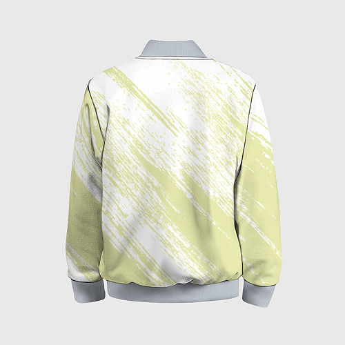 Детский бомбер The color is white and yellow / 3D-Серый – фото 2