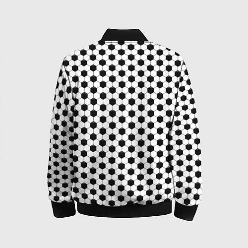 Детский бомбер Текстура футбольного мяча / 3D-Черный – фото 2