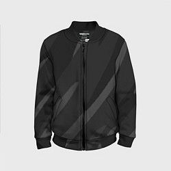 Бомбер детский Чёрно-серый абстрактный полосы, цвет: 3D-черный