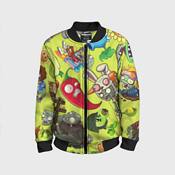 Бомбер детский Растения против зомби с героями, цвет: 3D-черный