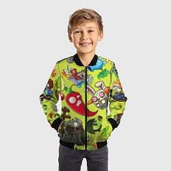Бомбер детский Растения против зомби с героями, цвет: 3D-черный — фото 2