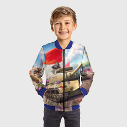 Бомбер детский Русский танк, цвет: 3D-синий — фото 2