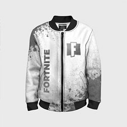 Бомбер детский Fortnite - white gradient вертикально, цвет: 3D-черный