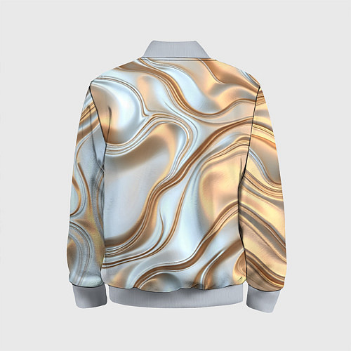 Детский бомбер Жидкое белое золото / 3D-Серый – фото 2