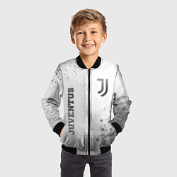 Бомбер детский Juventus - white gradient вертикально, цвет: 3D-черный — фото 2
