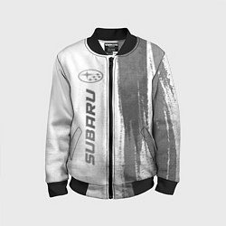 Бомбер детский Subaru - white gradient по-вертикали, цвет: 3D-черный
