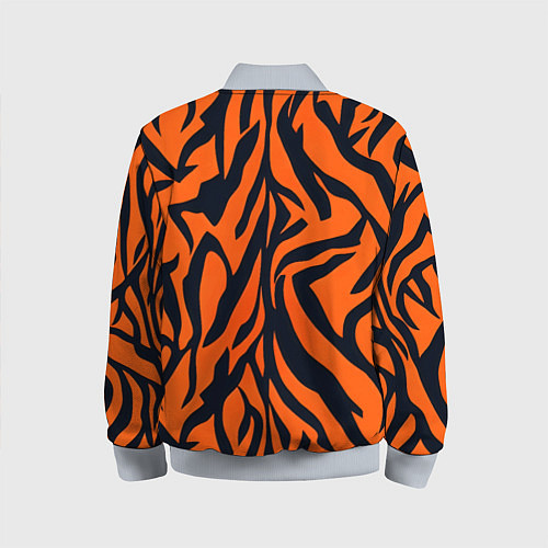 Детский бомбер Расцветка тигра / 3D-Серый – фото 2