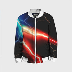 Бомбер детский Lightning light, цвет: 3D-белый
