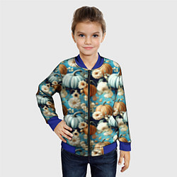 Бомбер детский Маленькие тыковки, цвет: 3D-синий — фото 2