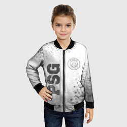 Бомбер детский PSG - white gradient вертикально, цвет: 3D-черный — фото 2