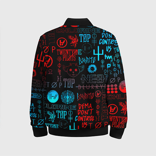 Детский бомбер Twenty one pilots rock pattern / 3D-Черный – фото 2