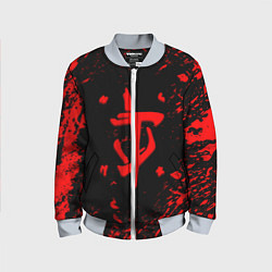 Бомбер детский Doom красные краски, цвет: 3D-серый