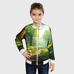 Бомбер детский Fabulous forest, цвет: 3D-белый — фото 2