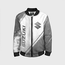 Бомбер детский Suzuki - white gradient вертикально, цвет: 3D-черный