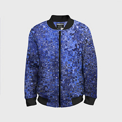 Бомбер детский Синий ультрамарин абстрактная текстура, цвет: 3D-черный