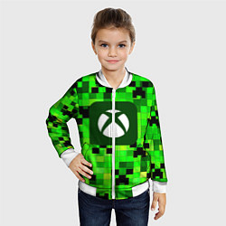 Бомбер детский Minecraft xbox, цвет: 3D-белый — фото 2