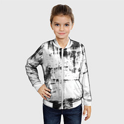 Бомбер детский Color black and white, цвет: 3D-белый — фото 2