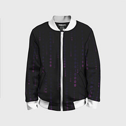 Бомбер детский Color black pink, цвет: 3D-белый