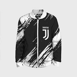 Бомбер детский Juventus штрихи красок, цвет: 3D-белый