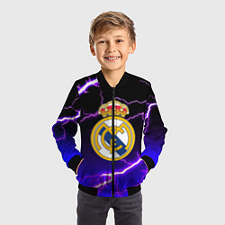 Бомбер детский Real Madrid storm, цвет: 3D-черный — фото 2