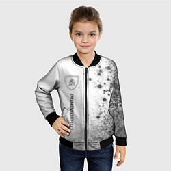 Бомбер детский Lamborghini - white gradient по-вертикали, цвет: 3D-черный — фото 2