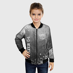 Бомбер детский Bayer 04 - grey gradient вертикально, цвет: 3D-черный — фото 2