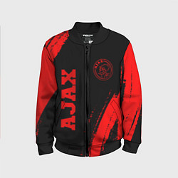 Бомбер детский Ajax - red gradient вертикально, цвет: 3D-черный