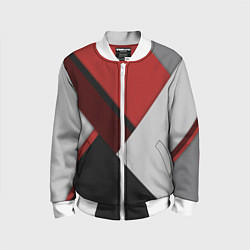 Детский бомбер Color black red grey