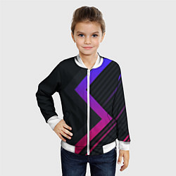 Бомбер детский Color black line, цвет: 3D-белый — фото 2