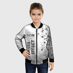 Бомбер детский Mass Effect - white gradient по-вертикали, цвет: 3D-черный — фото 2