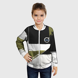 Бомбер детский Volvo логотип, цвет: 3D-белый — фото 2