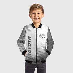 Бомбер детский Toyota - white gradient вертикально, цвет: 3D-черный — фото 2