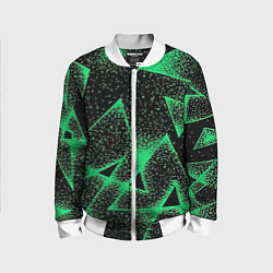 Бомбер детский A light green triangle with dots, цвет: 3D-белый