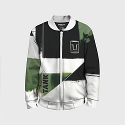 Бомбер детский Tank логотип машины, цвет: 3D-белый